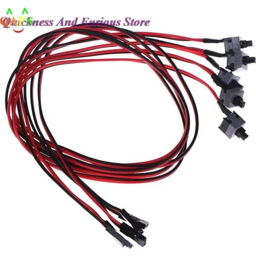 PC Computer Motherboard Power Cable Switch On/Off/Reset Replacement Accessories 5Pcs