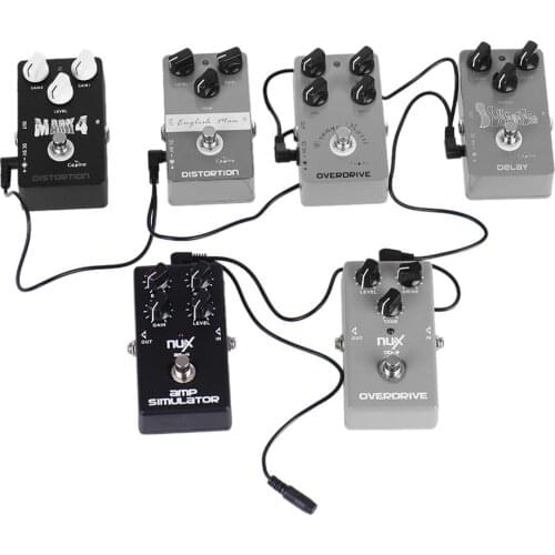 9V DC 3 4 5 6 8 Way Bend Angle Plug Daisy Chain Power Cable For Guitar Pedals