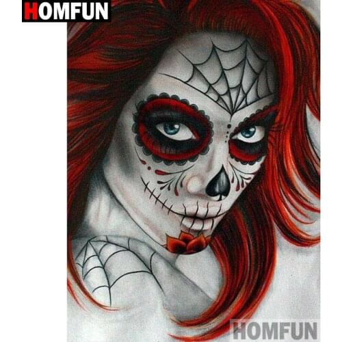 HOMFUN Full Square/Round Drill 5D DIY Diamond Painting "Painted woman" Embroidery Cross Stitch 5D Home Decor A01487