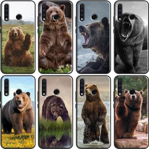 Brown Black Bear Cover For Huawei Honor 10 Lite 9 20 10i 8X 9X 10X Lite 8A 9A 8S 9S 4C 6C 7C 7A Pro Cover