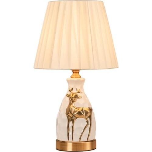 European cute girl romantic warm creative golden deer gift decoration plug-in household simple decorative table lamp WF