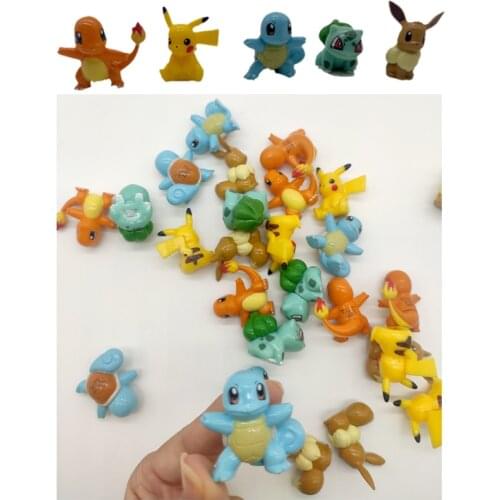 Pokemon Original Figurine Anime Figure Pikachu Cake Ornaments Decorations Toy Model Anime Party Decor Action Figures Kid Gifts