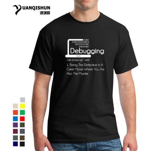 Debugging Definition T-Shirt Programmers Coding Gift Cotton T Shirts Mens Short Sleeve Tees Round Collar Vintage Big Size