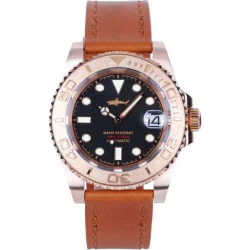 HEIMDALLR Bronze Men Automatic Watch Mens Diver Watches Luxury Mechanical Wristwatch 30Bar Waterproof C3 Luminous Sappire Mirror