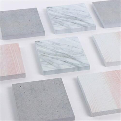 Creative stationery marble texture Korean message sticker convenience paste Sticky Notes Bookmark School Office Supply