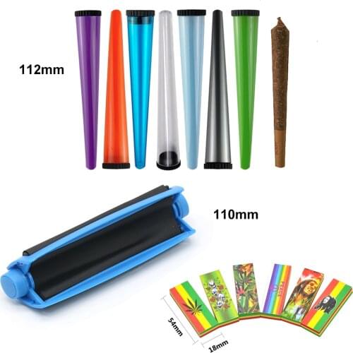 Tobacco Kit Doob Tubes Pill Box Portable Waterproof Weed cigarette filter tips 110mm rolling machine set smoke accesoires