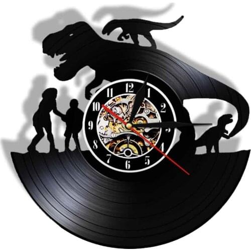 Movie Wall Clock Made Of Real Vinyl Record LED Magical Hanging Night Light with Remote Control Anmial Theme Gift For Him