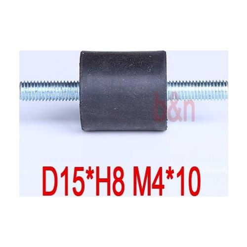 New D15*H8 M4*10 M4 thread VV anti Vibration rubber damper shock absorber Two head bolt rod Motor damping shock pad screws