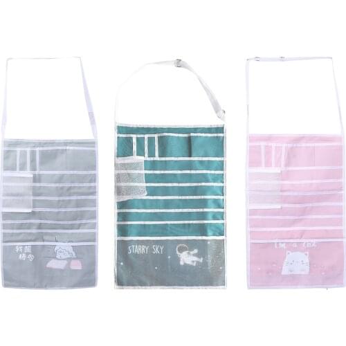 Brand New Multifunctional Student Learning Hanging Book Bag Desk Organizer Creative Canvas Book Storage Magazine Holder