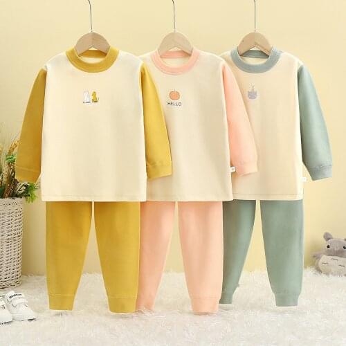 Autumn Winter Flannel Pajamas Newborn Clothes Baby Boy Clothes Set For Girls Clothing Toddler Plush Suit Casual Kids Homewear