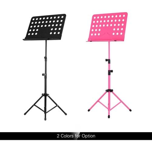 Portable Metal Music Stand Adjustable height Detachable Musical Instruments for Piano Violin Guitar Sheet Music Black Pink