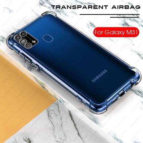 Shockproof Clear Soft Case for Samsung Galaxy M31 M 31 TPU Silicone cover for samsung m31 m 31 SM-M315F Anti-fall shell