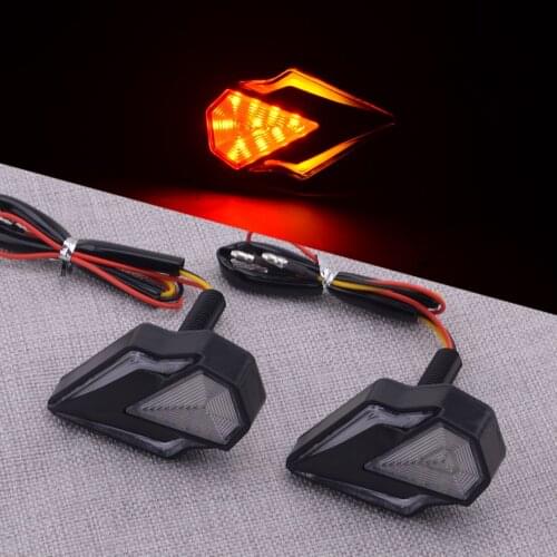 12V DC 2pcs Dynamic Flowing Sequential Motorcycle Flush Mount LED Turn Signal DRL Blinker Light Lamp Indicator Fit for Universal