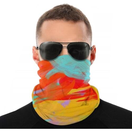 Color Spectrum Overlaps Scarf Neck Face Mask Men Women Fashion Tube Scarf Tubular Bandana Windproof Headband Cycling Hiking