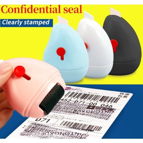1PCS Stamp Seal Roller Theft Protection Code Guard Your ID Confidentiality Package Private Information Confidential Seal