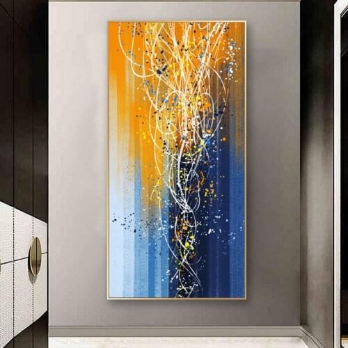Modern Abstract Oil Painting Printed on Canvas Colorful Art Poster Wall Pictures for Gallery Living Room Home Decoration Cuadros