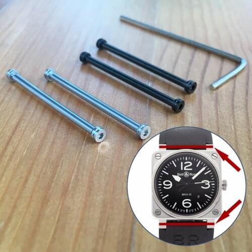 Steel screw tube for Bell & Ross INSTRUMENTS 42mm BR03 automatic watch