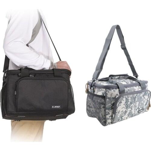 600D Canvas Fishing Tackle Bag 37 x 25 x 25cm Fishing Gear Bags Stalking Bag Outdoor Picnic Camping Hiking Fishing Pack
