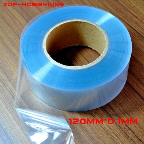 Wide 120MM / Diameter 75MM PVC 2:1 Heat Shrink Tubing Battery Wrap Clear