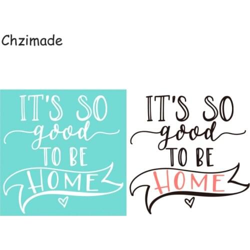 Chzimade It is So Good To Be Home Self-Adhesive Silk Screen Printing Stencil Mesh Transfers 10x10" For T-Shirts Bags Diy Decor