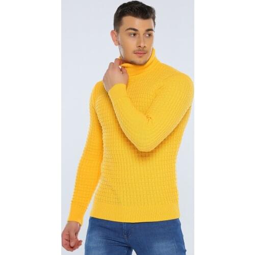 Turtleneck Mens Knitwear Sweater