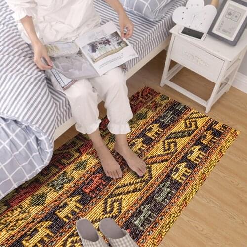 Embroidery Carpet Floor Stickers Waterproof Stickers PVC Anti-Slip Wall Decal Kitchen Bathroom Bedroom Home Decor 60x120cm