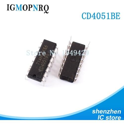 10PCS CD4051BE DIP16 CD4051 Multiplex switch IC 8-Channel New fast delivery