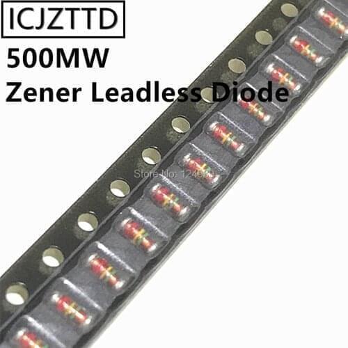 100PCS LL34 500mW RLZ3.6B 3V6 RLZ3.9B 3V9 RLZ4.3B 4V3 RLZ4.7B 4V7 RLZ5.1B 5V1 RLZ5.6B 5V6 RLZ6.2B 6V2 RLZ6.8B 6V8 RLZ7.5B 7V5