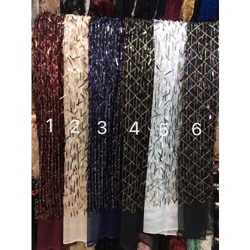 Sequins. Net clo new 5yards/bag XX209# 6color Long strip sequin tulle mesh lace fabric for bridal wedding dress/sawing