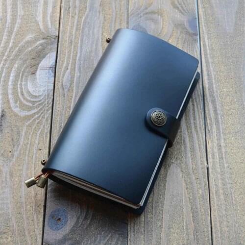 100% Genuine Leather Notebook Handmade Vintage Cowhide Diary Portable Size Planner Business Notepad Travelers Journal