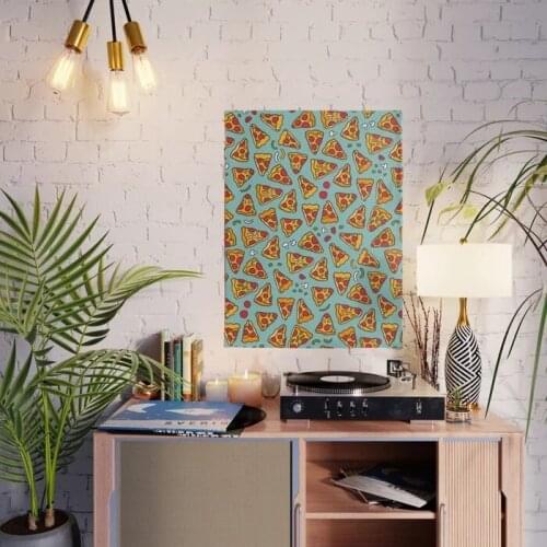 Home Decor Wall Art Canvas Painting Funny Pizza Pattern Colorful Print Posters Gifts Modular Picture Cuadros For Bedroom Frame