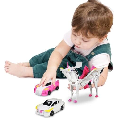 Carbot Unicorn Unity Series Deformed car Unicorn Transformation Transforming Action Figure Robot Vehicle Car Toy Automatically