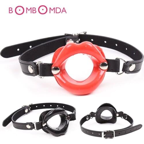 Erotic Sexy Oral Mouth Lips Blowjob Mouth Gag Sex Gag SM Bondage Restrictions BDSM Fetish Slave Adult Games Sex Toys For Woman