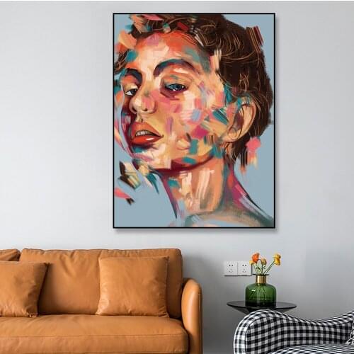 Graffiti Cool Girl Poster Painting Printed Modern Lady Portrait Wall Art Graphic Cuadros For Living Room Decoration Accessories