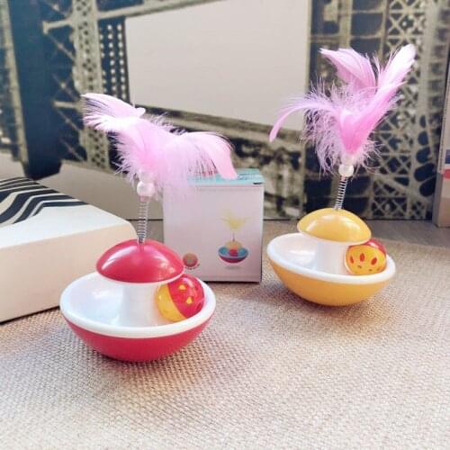 Pet Cat Toy Tumbler Cats Games Accessories With Feather Funny Kittens Bell Ball Puppys Interactive Toys Pet Supplies