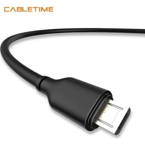 CABLETIME USB Micro USB Cable 2.4A Data Transmission Quick Charging for Huawei Mate 30 20 Xiaomi Quick Charging N324