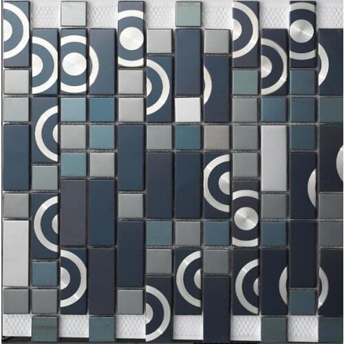 Hot stainless steel metal mosaic tile kitchen backsplash bathroom shower background decorative interiro background wallpaper