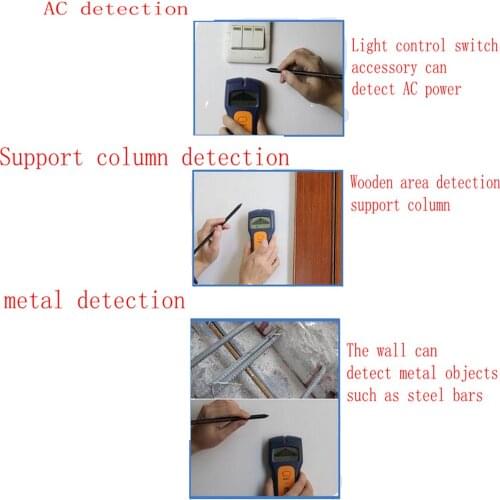 3 in 1 Metal Detectors LCD Display Handheld Metal Wood Studs AC Wire Detector