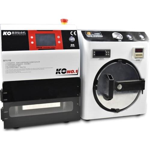 Mini High Pressure OCA Adhesive Sticker LCD Bubble Remove Machine+OCA Vacuum Laminator Machine for 7 inch Screen Repair