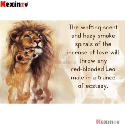Kexinzu Full Square Round Drill 5D DIY Diamond Painting "Lion wishes" 3D Embroidery Cross Stitch Mosaic Home Decor Gift 02