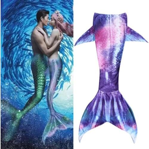 2019 NEWest zeemeerminstaart !Adult Women Men Big Mermaid Tail Photo Props Summer Vacation Beach Costumes Swimsuits Large Tails