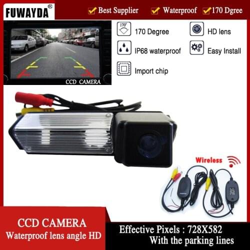 FUWAYDA parking 2.4 Ghz Transmitter COLOR CCD wireless rear view camera parking liens for Mitsubishi Challenger Grandis