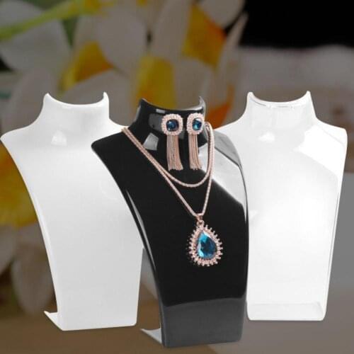 Hot Sale Three Colors Jewelry Necklace Earrings Plastic Mannequin Bust Display Stand Organizer Holder Jewelry Display Stand
