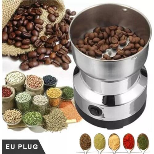 Portable Electric Coffee Grinder Two-leaf Blade Crusher Grinder Coffee Maker Kitchen Cereals Nuts Beans Spices Grinding Machine