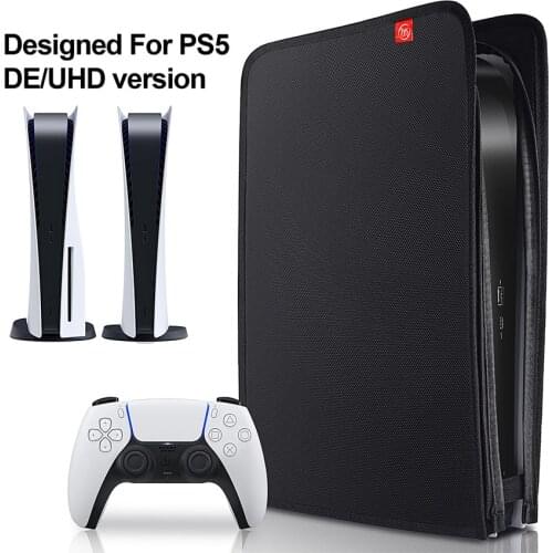 Dustproof Cover Sleeve For Ps5 Playstation 5 Console Games Standing Position Nylon Cloth Dust Screen Protector Hollow Design Cap