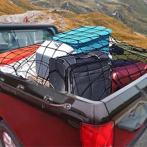 120x90CM Car Trunk Rooftop Net Mesh Elastic String Cargo Luggage Organizer Storage Fixing Net Bag For Travel Offroad Car SUV New