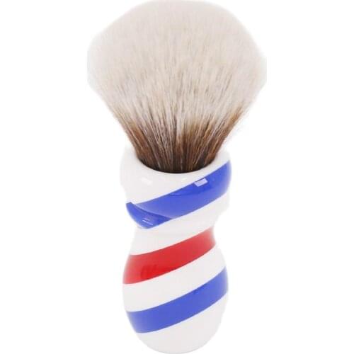 Yaqi New Barber Pole Style 24mm Mew Brown Synthetic Knot Shaving Brush