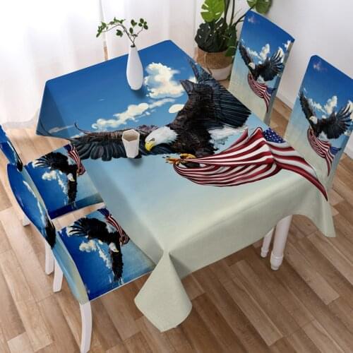 Eagle Print Tablecloth Waterproof Decorative Table Cover Tapetes Oilproof Home Table Cloths Protector Boho Style