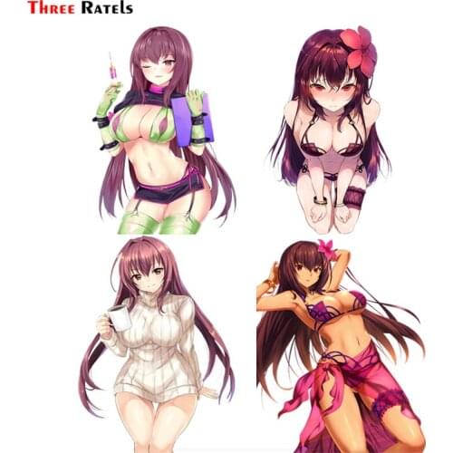 Three Ratels FC914 Fate Grand Order Scathach X Nightingale Render Anime For Passat B5 Car Sticker Sexy Laptoop& Motorbike Decal