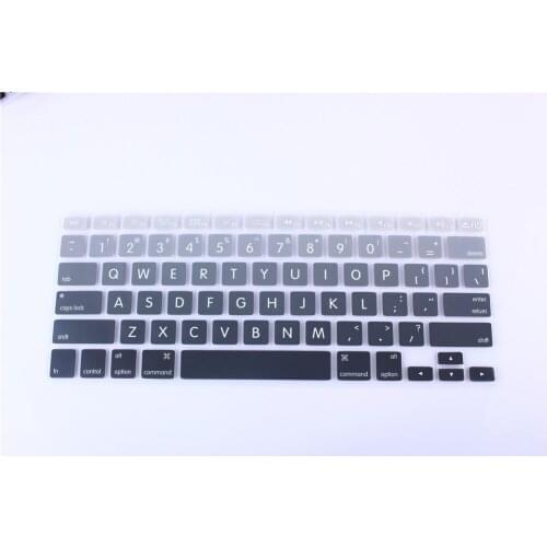 Premium Big Font Rainbow Keyboard Cover Keypad Skin Protector Protective Film F Apple Mac Macbook Pro 13 15 17 Air 13 Retina 13